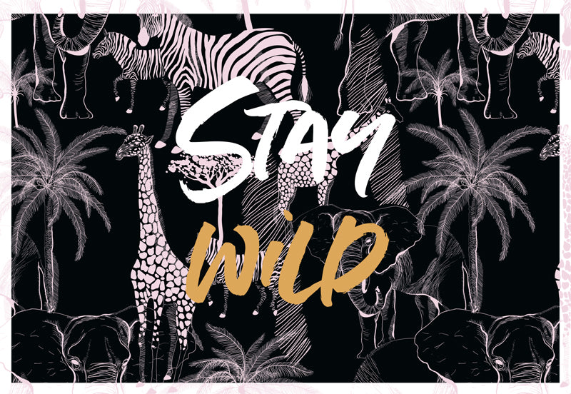 Edelschwarz Doppelkarte - Stay Wild