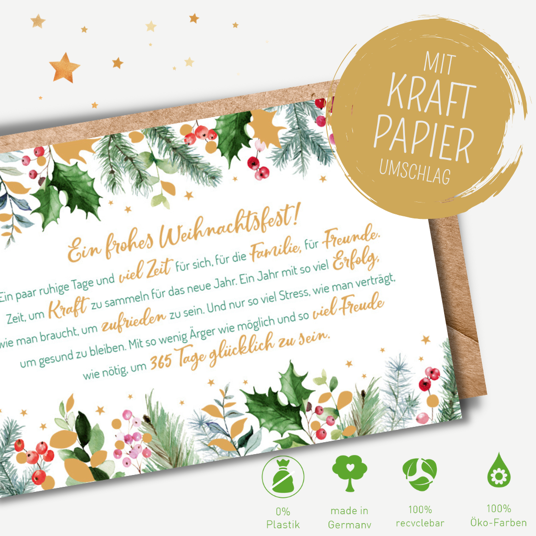 Green Karma XMAS Doppelkarte -  Ein paar ruhige Tage